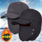 Men Or Women's Outdoor Thick Warm Hat With Ear Flaps And Removable Mask