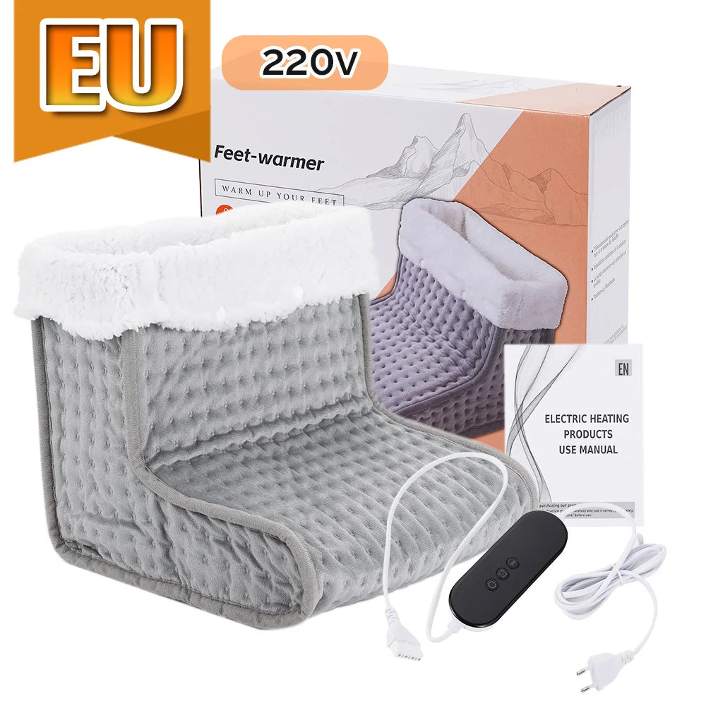 26*28*22cm Electric Remote Controlled Heated Foot US/EU Warmers With 9 Temp Settings and Washable Insert