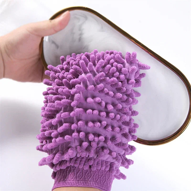 5PCS Double-sided Microfiber Washable Cleaning Mitt