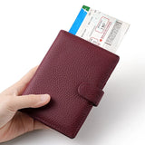 Men Or Women's RFID Slim Leather Passport Holder With Card And Money Slots