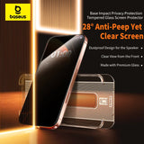 Baseus 1Pcs Privacy Screen for iPhone 17 Pro Max Anti Peeping Tempered Glass