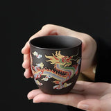1pcs Tea Cup Changes Color In Hot Water To Dragon Or Phoenix