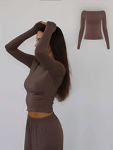 Women's 3 Piece Off Shoulder Sleeveless Cropped Tank Top With Elastic Wide Leg Pant And Long Cardigan