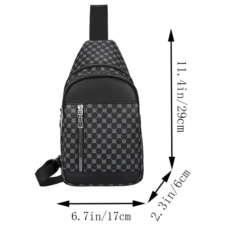 Men And Women's Single Shoulder Patchwork Dot Design Bag