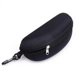 KLASSNUM Hard Eyeglass Protector Case With Zipper And Carabiner Hook
