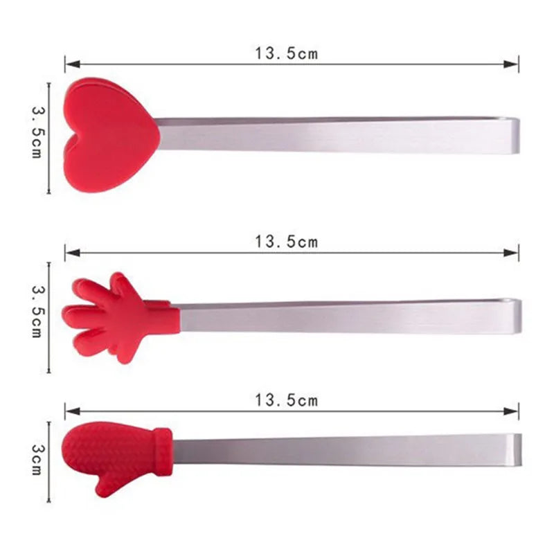 Stainless Steel/Silicone Heat Resistant Tongs