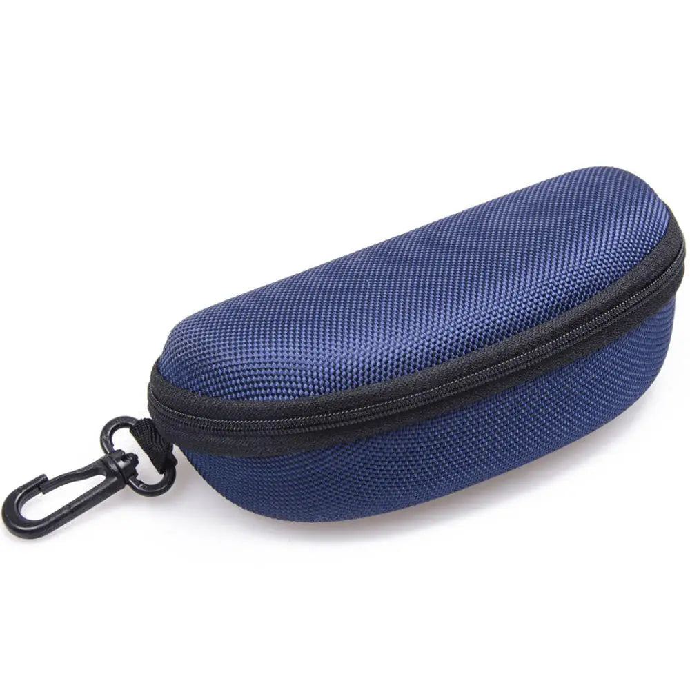 KLASSNUM Hard Eyeglass Protector Case With Zipper And Carabiner Hook