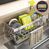 Plastic Multi-Functional Sink Organizer for Kitchen & Bathroom