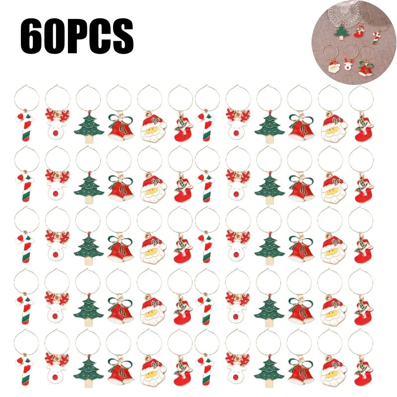Christmas Wine Glass Charms
