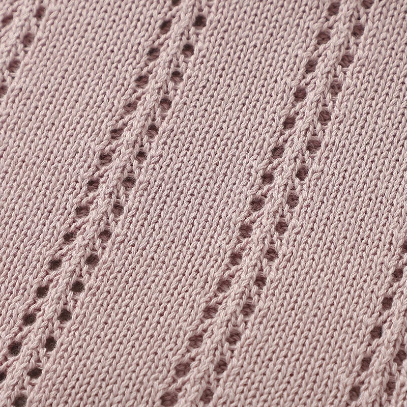 Vertical Stripes Solid Color Baby Cotton Blankets