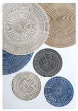 6pcs Round Woven Anti Slip Placemats Or Coasters