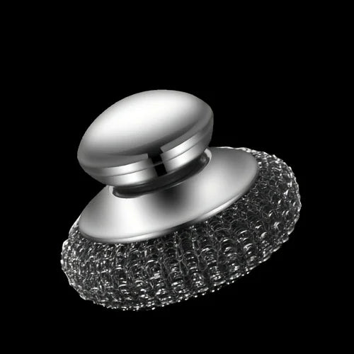 6pcs SUS Handle Steel Wool Scrubber with 5 Replacement Balls Stain Remover for Grills