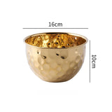 Stainless Steel Hammer Point Fruit Or Mixing Bowl
