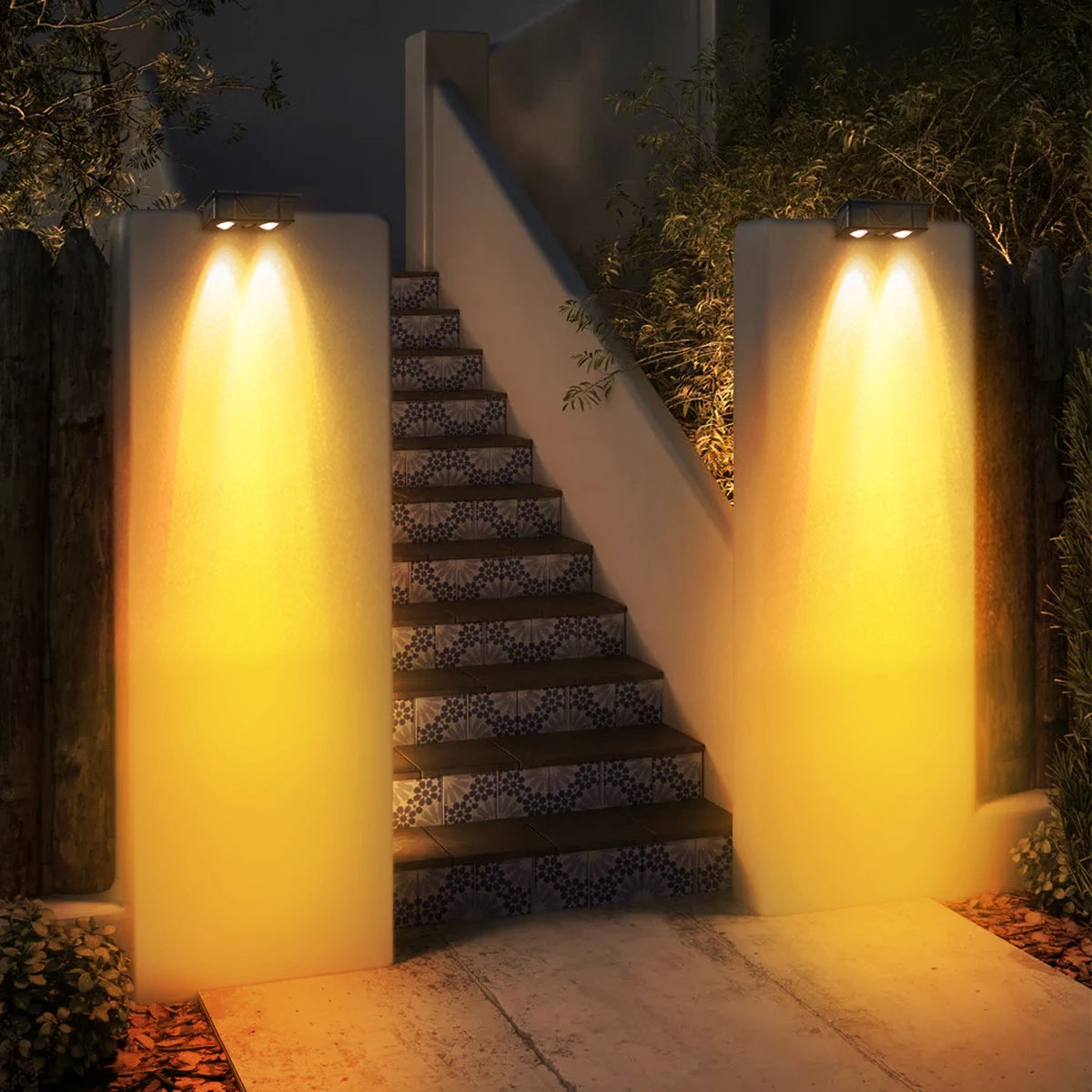 Waterproof Solar RGB Or Yellow Lights for Step Fence Or Railing