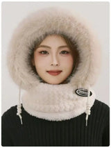 Winter Plush Warm Thick Hood with Scarf