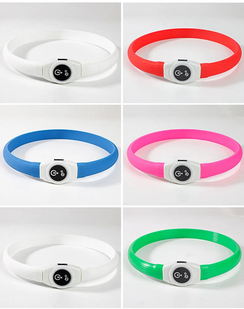 Led/USB Luminous PVC Waterproof Collar For Large Medium Or Small Pets