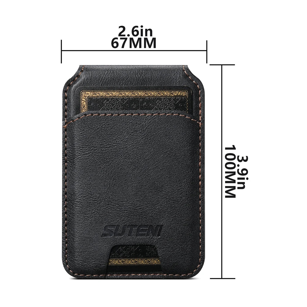 Leather Magnetic Wallet With Card Holder For iPhone 16 Pro Max 15 14 13 12 11