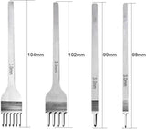 White Steel 3/4/5/6mm 1/2/4/6 Chisel Set For Leather Lacing Crafts