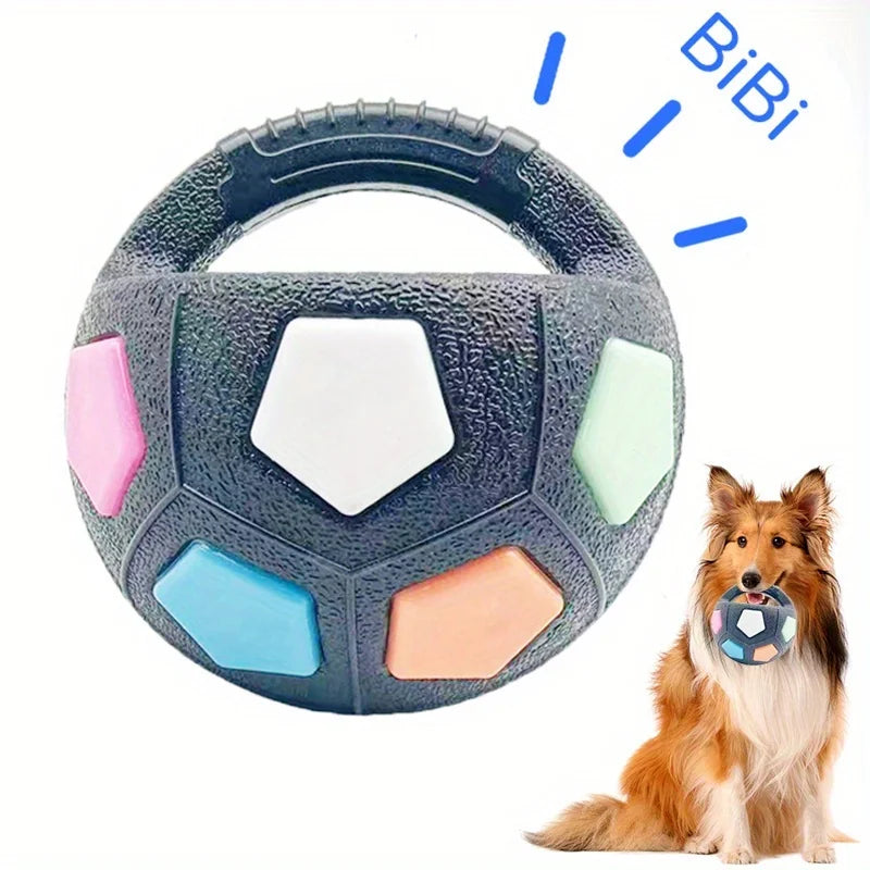 Pet's Soccer Ball With Carrying Handle For Throwing