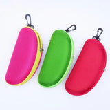 KLASSNUM Hard Eyeglass Protector Case With Zipper And Carabiner Hook