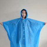 Hooded Poncho Style Raincoat