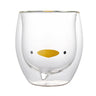 JUSTINLAU Creative Glass Double Wall Insulated Animal Mug