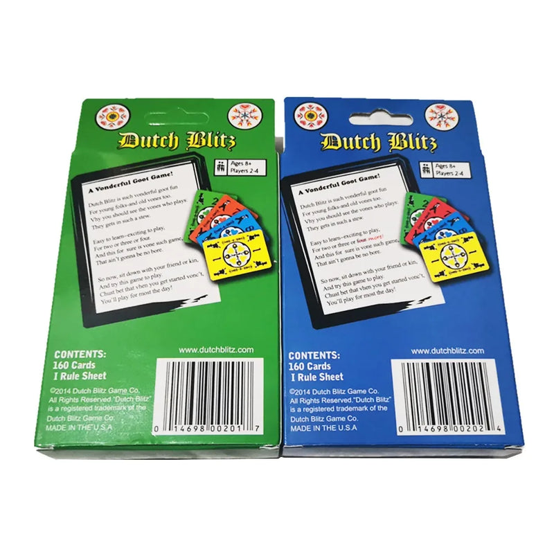 The Original Fast Paced Card Dutch Blitz Game Contains 160 Cards