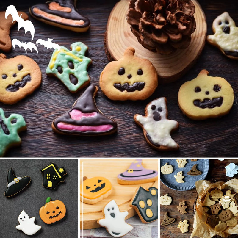 4pcs Plastic Halloween Cookie Cutters.