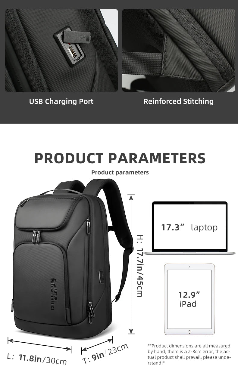 HK Multifunctional Backpacks Fits 17.3" Laptop