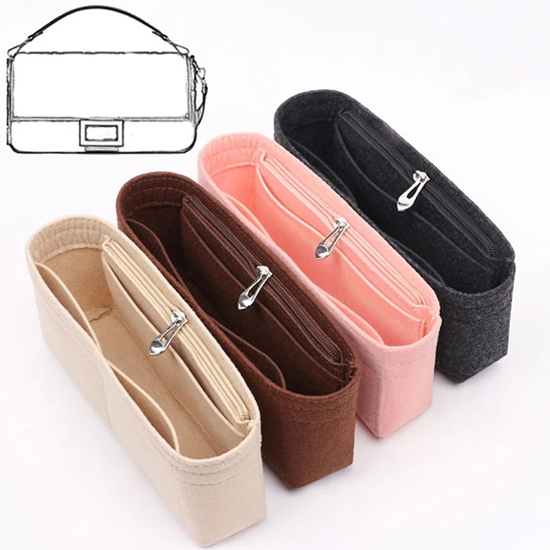 Felt Insert Accessory Organizer For Handbags