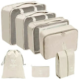 7 Pcs Travel Luggage Organizer Set With Shoe Bag