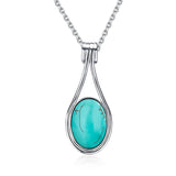 Oval 10X14MM  Sterling Silver Platinum Natural Labradorite Pendants