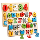 3D Colorful Montessori Wooden Alphabet Number/Puzzle