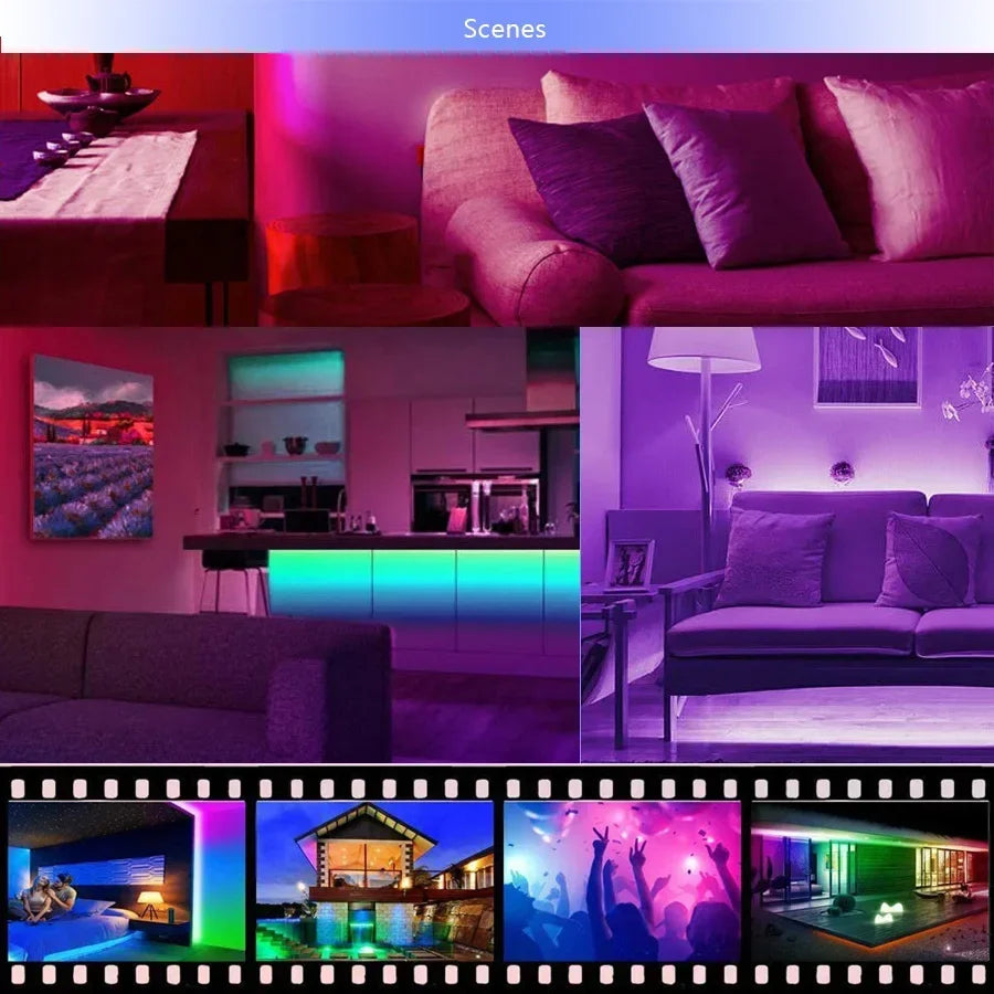 USB LED Strip Lights APP Control Color Changing 5050 RGB