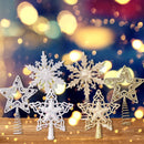 Plastic Five-pointed Star Snowflake Christmas Tree Top