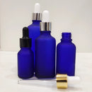 6pcs 5-100ml Frosted Cobalt Blue Glass Dropper Bottle For Essential Oils Aromatherapy