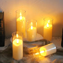 6Pcs Led Flameless Acrylic Battery Candles.