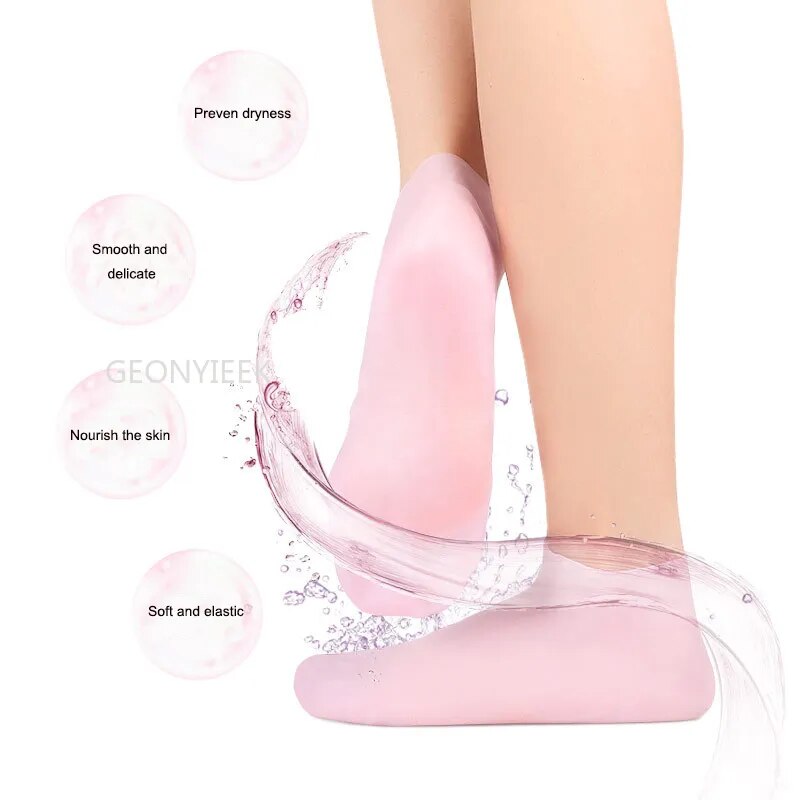 1Pair Silicone Moisturizing Skin Care Socks.