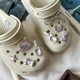 Silver Hello Kitty Charms Shoe Accessories