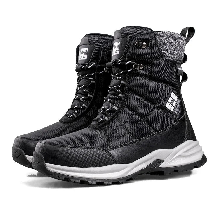 Men's Waterproof High-top/Plush Hiking Snow Boots