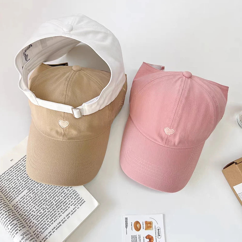 Sporty Ponytail Cap With Snapback