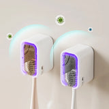 2PCS Flip-top Wall Mounted Toothbrush Rack