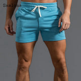 Men's Leisure Shorts With Lace Up And Pockets