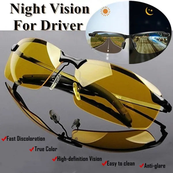 Polarized UV Yellow Night Vision Driving Glasses.