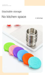 6 Pcs Set Leakproof Stainless Steel Containers With Silicone Stretch Lids