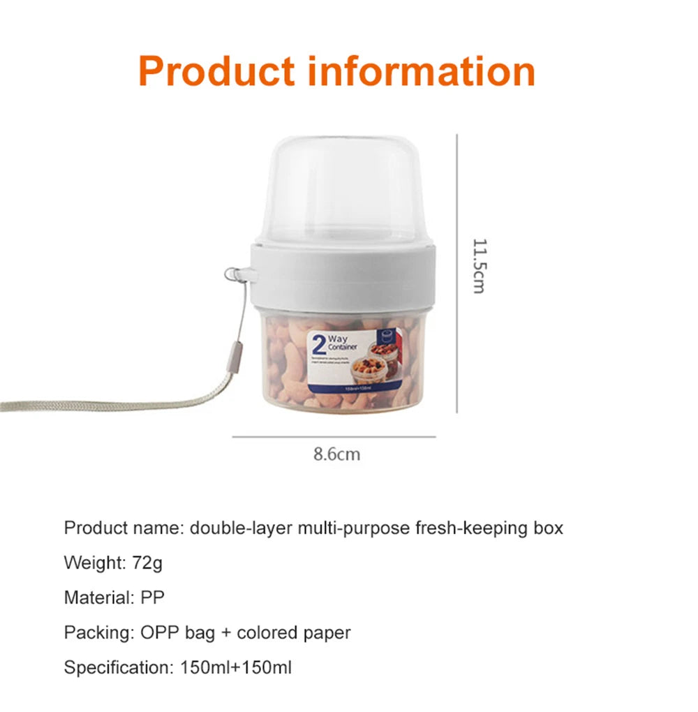 Breakfast Oatmeal Or Yogurt Sealed Container