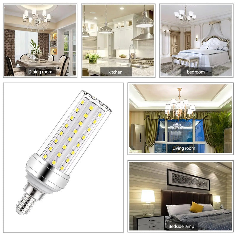 NEW Corn LED Bulb  12W 16W 20W 24W 40W Super High power E14 E27 B22  AC220V 110V 85-265V  No Flicker