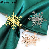 6Pcs Silver Or Gold Christmas Napkin Ring Holders