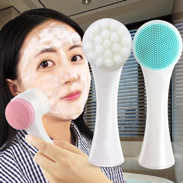 Silica Double Sided Exfoliating Facial Brush.