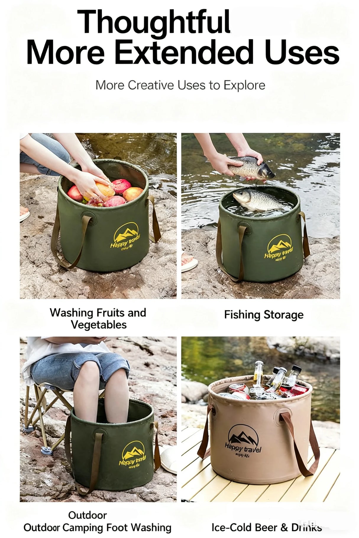 20L Foldable Water Bucket